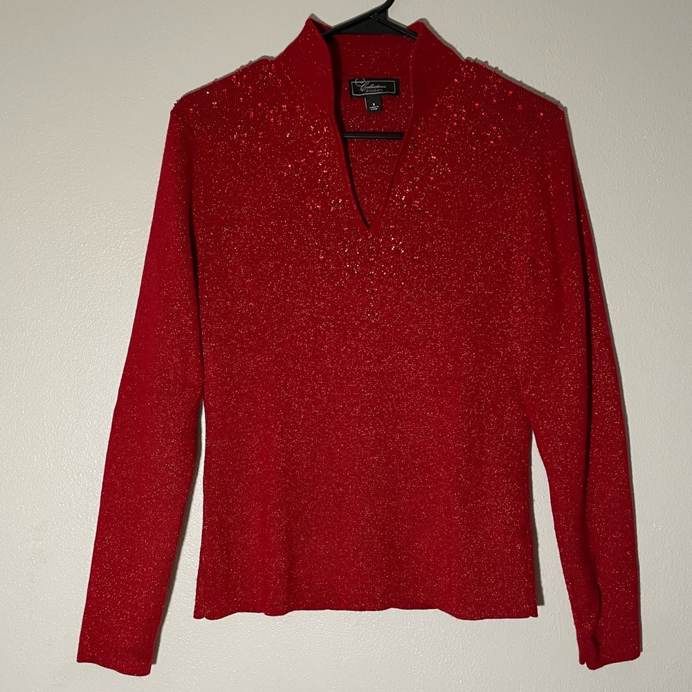 Red Sparkling Sweater